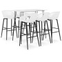 High table and bar stools 7 pieces white by , Furniture sets for kitchens and dining rooms - Ref: Foro24-3057418, Price: 514,...