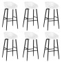 High table and bar stools 7 pieces white by , Furniture sets for kitchens and dining rooms - Ref: Foro24-3057418, Price: 526,...