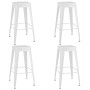 High table and bar stools 5 pieces black and white by , Furniture sets for kitchens and dining rooms - Ref: Foro24-3057458, P...