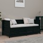 Sofá cama madera maciza de pino negro 75x190 cm de , Camas y somieres - Ref: Foro24-820920, Precio: 232,99 €, Descuento: %