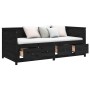 Sofá cama madera maciza de pino negro 75x190 cm de , Camas y somieres - Ref: Foro24-820920, Precio: 232,99 €, Descuento: %