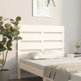 Solid white pine wood bed headboard 100x3x80 cm by , Headboards and footboards - Ref: Foro24-821333, Price: 43,68 €, Discount: %