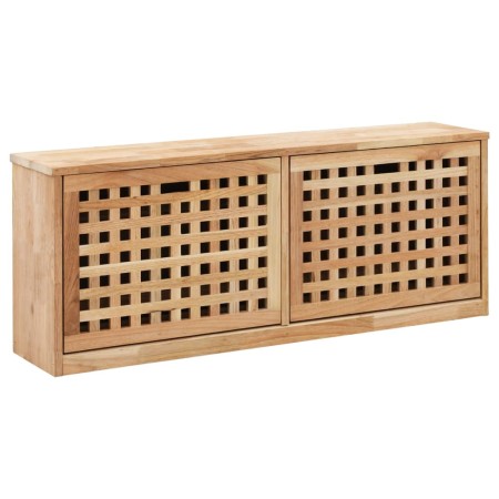 Solid walnut wood shoe bench 94x20x38 cm by , Shoe racks and shoe organizers - Ref: Foro24-247599, Price: 93,73 €, Discount: %