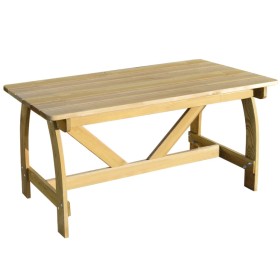 Mesa de jardín de madera de pino impregnada 150x74x75 cm de vidaXL, Mesas de jardín - Ref: Foro24-41962, Precio: 176,99 €, De...