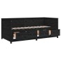 Sofá cama madera maciza de pino negro 90x200 cm de , Camas y somieres - Ref: Foro24-820905, Precio: 246,49 €, Descuento: %