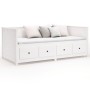 Solid white pine wood sofa bed 80x200 cm by , Beds and slatted bases - Ref: Foro24-820907, Price: 257,04 €, Discount: %