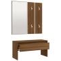 Brown oak plywood hallway furniture set by , Benches for halls and storage - Ref: Foro24-820480, Price: 76,74 €, Discount: %