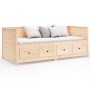 Solid pine wood sofa bed 90x190 cm by , Beds and slatted bases - Ref: Foro24-820911, Price: 306,44 €, Discount: %