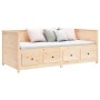 Solid pine wood sofa bed 90x190 cm by , Beds and slatted bases - Ref: Foro24-820911, Price: 306,44 €, Discount: %