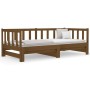 Sofá cama extraíble madera maciza pino marrón miel 2x(90x190)cm de , Camas y somieres - Ref: Foro24-814667, Precio: 195,21 €,...