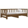 Sofá cama extraíble madera maciza pino marrón miel 2x(90x190)cm de , Camas y somieres - Ref: Foro24-814667, Precio: 195,21 €,...