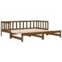 Sofá cama extraíble madera maciza pino marrón miel 2x(90x190)cm de , Camas y somieres - Ref: Foro24-814667, Precio: 195,21 €,...