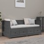 Solid gray pine wood sofa bed 90x190 cm by , Beds and slatted bases - Ref: Foro24-820913, Price: 346,74 €, Discount: %