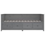 Solid gray pine wood sofa bed 90x190 cm by , Beds and slatted bases - Ref: Foro24-820913, Price: 346,74 €, Discount: %