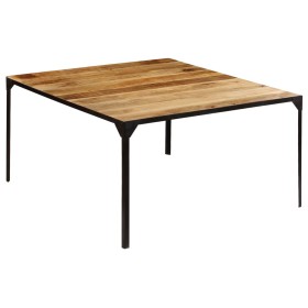 Solid mango wood dining table 140x140x76 cm by , Kitchen and dining tables - Ref: Foro24-246628, Price: 317,99 €, Discount: %