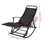 Silla mecedora de jardín acero y textilene negro de vidaXL, Sillas de jardín - Ref: Foro24-42158, Precio: 114,76 €, Descuento: %