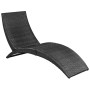 Folding sun lounger with black synthetic rattan cushion by vidaXL, Loungers - Ref: Foro24-41809, Price: 108,83 €, Discount: %