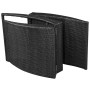 Folding sun lounger with black synthetic rattan cushion by vidaXL, Loungers - Ref: Foro24-41809, Price: 108,83 €, Discount: %