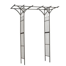 Nature Black metal garden arch 114x66x232 cm by Nature, Pergolas, arches and garden trellises - Ref: Foro24-409352, Price: 18...