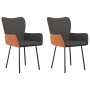 Dining chairs 2 units synthetic leather and dark gray fabric by , dining chairs - Ref: Foro24-344775, Price: 88,99 €, Discoun...