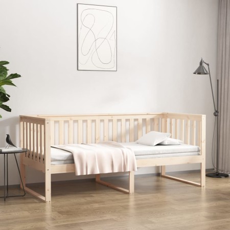 Sofá cama madera maciza de pino 90x190 cm de , Camas y somieres - Ref: Foro24-820881, Precio: 92,98 €, Descuento: %