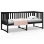 Sofá cama madera maciza de pino negro 75x190 cm de , Camas y somieres - Ref: Foro24-820895, Precio: 123,29 €, Descuento: %