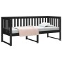 Sofá cama madera maciza de pino negro 75x190 cm de , Camas y somieres - Ref: Foro24-820895, Precio: 123,29 €, Descuento: %