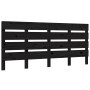 Solid black pine wood bed headboard 135x3x80 cm by , Headboards and footboards - Ref: Foro24-821376, Price: 59,10 €, Discount: %