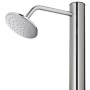 Garden shower with brown base 220 cm stainless steel by , Pool and spa accessories - Ref: Foro24-3070778, Price: 376,78 €, Di...