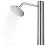 Garden shower with brown base 220 cm stainless steel by , Pool and spa accessories - Ref: Foro24-3070778, Price: 376,78 €, Di...