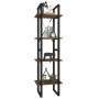 4-tier oak brown wood shelf 40x30x140 cm by , Bookcases and shelves - Ref: Foro24-821305, Price: 55,99 €, Discount: %