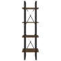 4-tier oak brown wood shelf 40x30x140 cm by , Bookcases and shelves - Ref: Foro24-821305, Price: 55,99 €, Discount: %