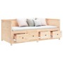 Sofá cama de madera maciza de pino 75x190 cm de , Camas y somieres - Ref: Foro24-820916, Precio: 267,06 €, Descuento: %