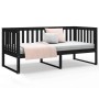 Sofá cama madera maciza de pino negro 90x190 cm de , Camas y somieres - Ref: Foro24-820885, Precio: 106,76 €, Descuento: %