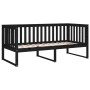 Solid black pine wood sofa bed 90x190 cm by , Beds and slatted bases - Ref: Foro24-820885, Price: 106,21 €, Discount: %