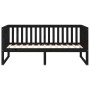 Solid black pine wood sofa bed 90x190 cm by , Beds and slatted bases - Ref: Foro24-820885, Price: 106,21 €, Discount: %