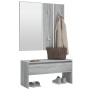 Sonoma Gray Plywood Hallway Furniture Set by , Benches for halls and storage - Ref: Foro24-820479, Price: 81,22 €, Discount: %