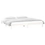 Bed frame with LED solid wood white 140x190 cm by , Beds and slatted bases - Ref: Foro24-820652, Price: 141,32 €, Discount: %