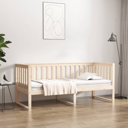 Solid pine wood sofa bed 75x190 cm by , Beds and slatted bases - Ref: Foro24-820891, Price: 108,39 €, Discount: %