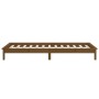 Bed frame with LED solid wood honey brown 90x200 cm by , Beds and slatted bases - Ref: Foro24-820594, Price: 126,61 €, Discou...