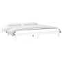 Estructura de cama con LEDs madera maciza blanca 150x200 cm de , Camas y somieres - Ref: Foro24-820612, Precio: 115,35 €, Des...