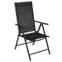 Folding garden chairs 2 pcs aluminum and black textilene by vidaXL, Garden chairs - Ref: Foro24-41730, Price: 109,51 €, Disco...