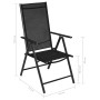 Folding garden chairs 2 pcs aluminum and black textilene by vidaXL, Garden chairs - Ref: Foro24-41730, Price: 109,51 €, Disco...