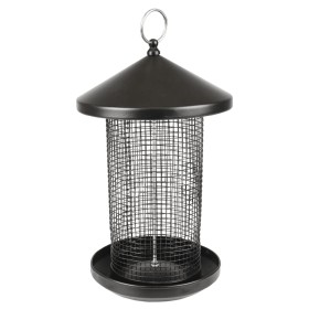 FLAMINGO Silo bird feeder Frode black metal 19 cm by , Bird feeders - Ref: Foro24-444317, Price: 36,99 €, Discount: %