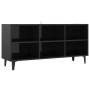 Mueble de TV con patas de metal negro brillante 103,5x30x50 cm de , Muebles TV - Ref: Foro24-805957, Precio: 51,90 €, Descuen...