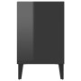 TV cabinet with glossy black metal legs 103.5x30x50 cm by , TV Furniture - Ref: Foro24-805957, Price: 51,90 €, Discount: %