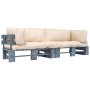 2-teilige Gartensofas aus Paletten mit Kissen aus Sandkiefernholz von , Outdoor-Sofas - Ref: Foro24-275299, Preis: 270,76 €, ...