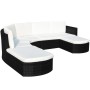 4-piece garden furniture set and black synthetic rattan cushions by , Garden sets - Ref: Foro24-43299, Price: 975,99 €, Disco...