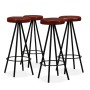 Set muebles de bar 9 pzas madera maciza acacia cuero auténtico de , muebles para cocinas y comedores - Ref: Foro24-3053441, P...