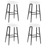 High table and bar stools 5 pieces black and white by , Furniture sets for kitchens and dining rooms - Ref: Foro24-3057382, P...